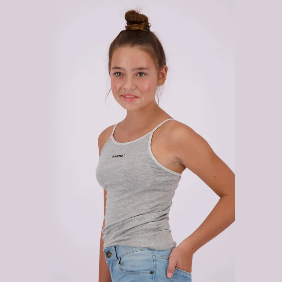 Raizzed Nora singlet zwart/grijs melange