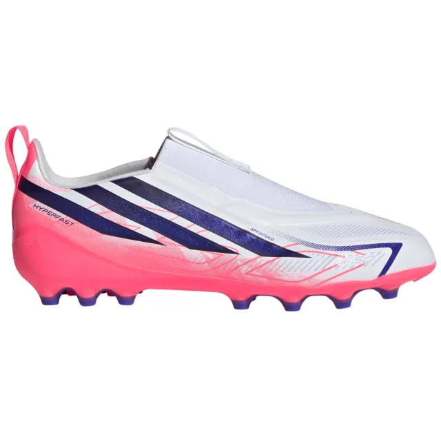 Adidas Performance F50 Hyperfast League AG junior imitatieleren voetbalschoenen -wit/roze