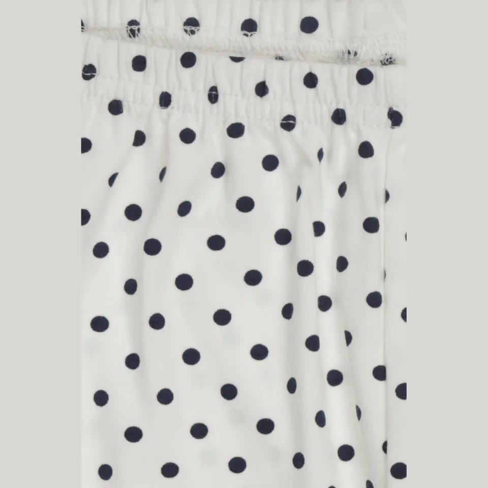 Little Label pyjama met stippen ronde hals wit/donkerblauw, foto 3