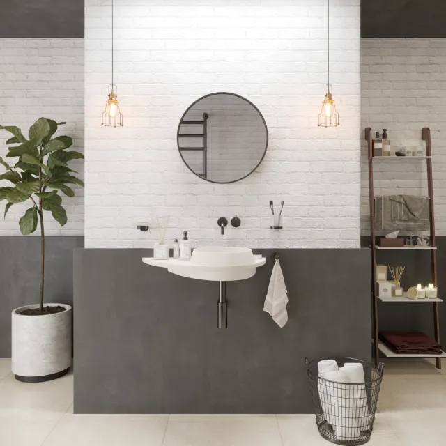 Ideavit Fontein Ideavit Soliddual 3.0 70x35x14 cm Solid Surface Met Opbergruimte Links Mat Wit