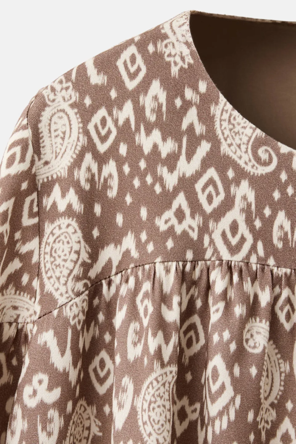 Mango korte bohemian jurk met paisley bruin, foto 3