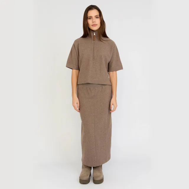 Moscow maxi rok taupe