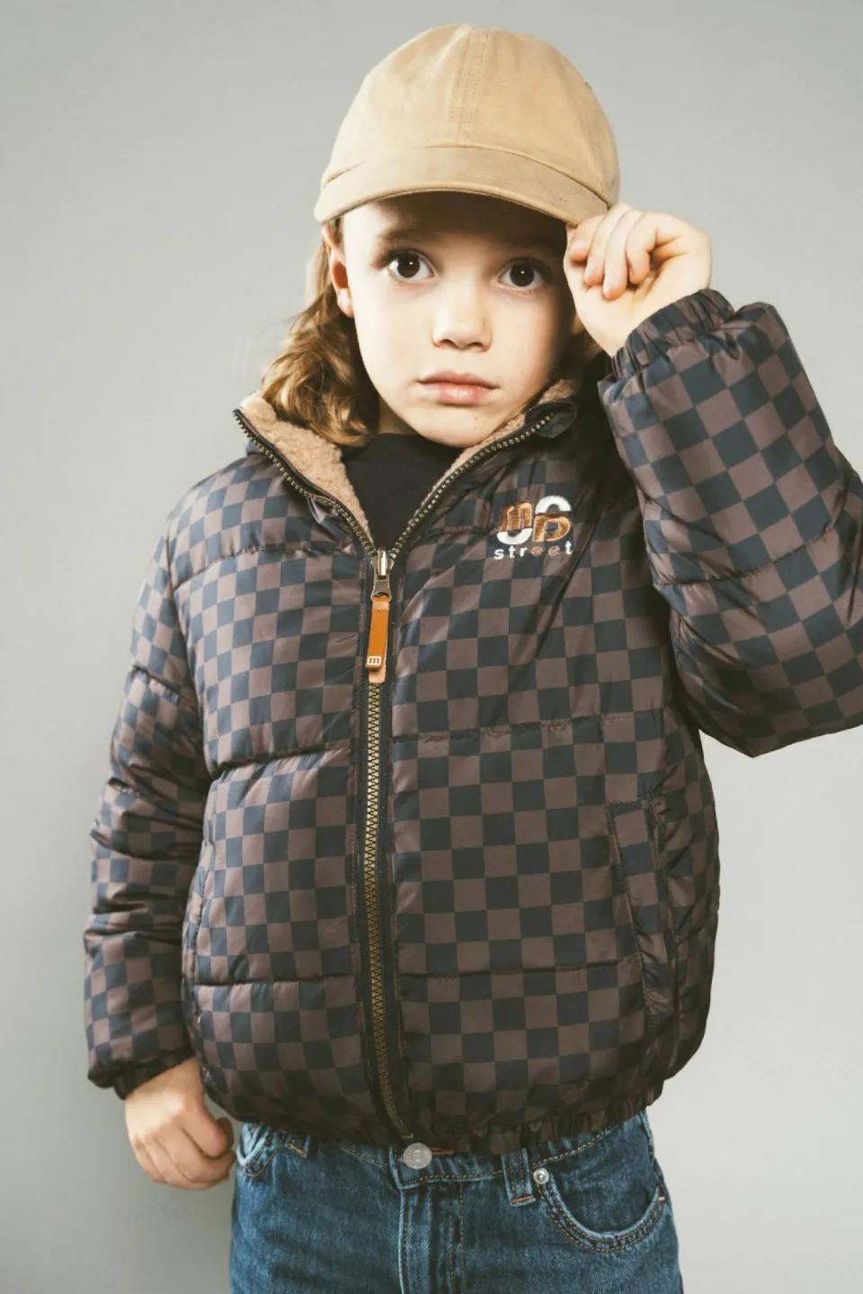 Moodstreet Jackie omkeerbare winterjas bruin, foto 4