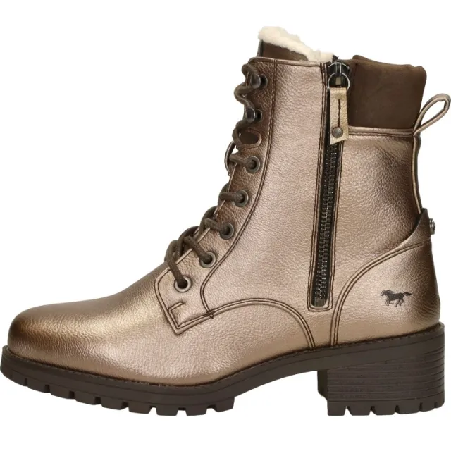 Mustang Veterschoenen Hoog goudkleur