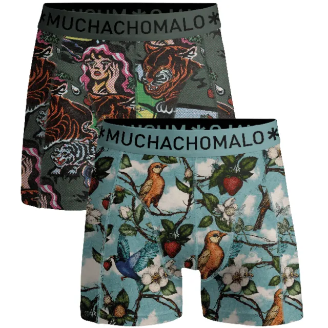 Muchachomalo Heren 2-pack Boxershorts Fruit Origin Veelkleurig