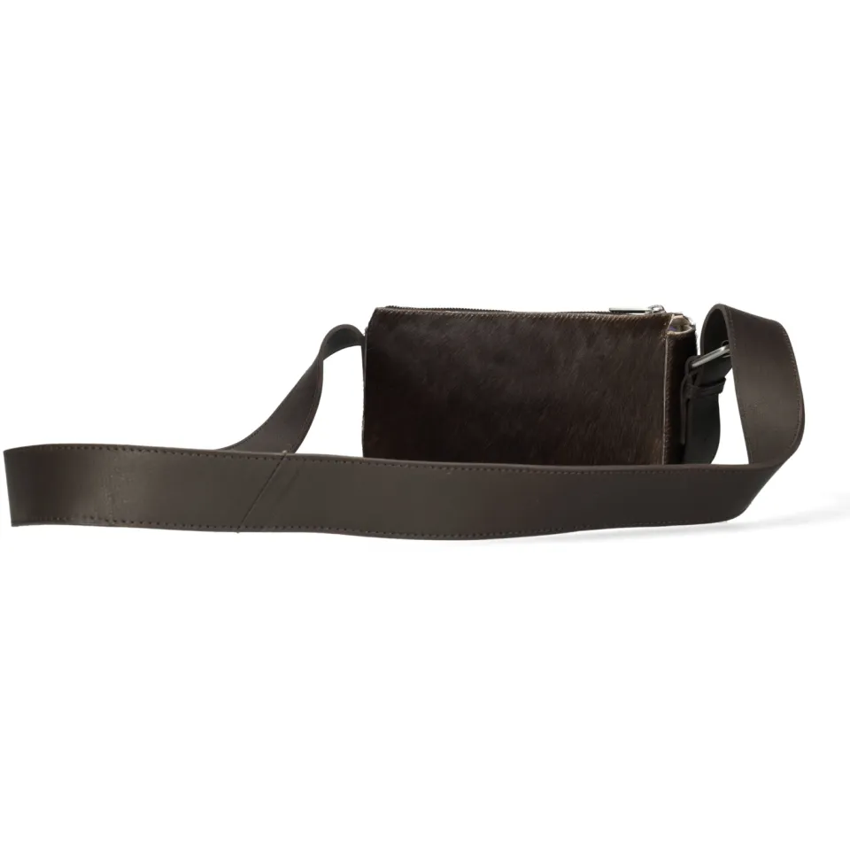 Shabbies Amsterdam suede schoudertas Venice donkerbruin, foto 3