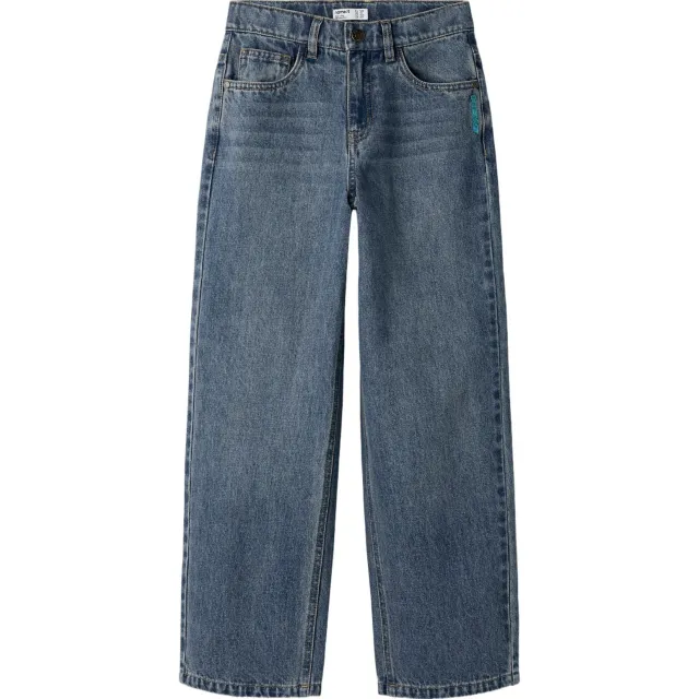 NAME IT KIDS NKMBEN straight leg jeans met print - mediumblauw Medium blue denim