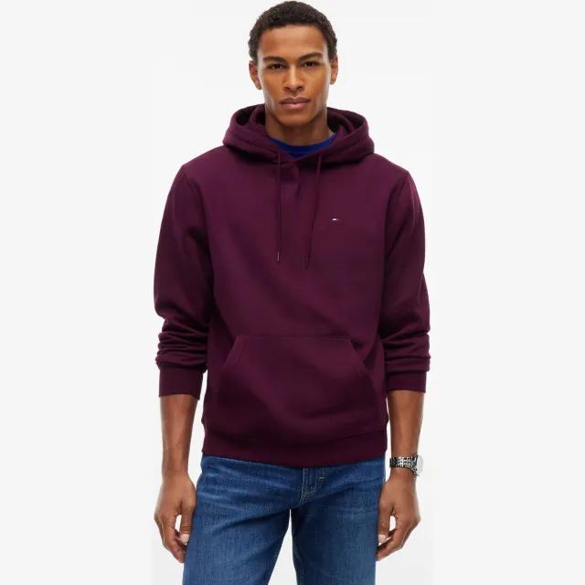Tommy Jeans hoodie met logo - calypso berry Bordeaux