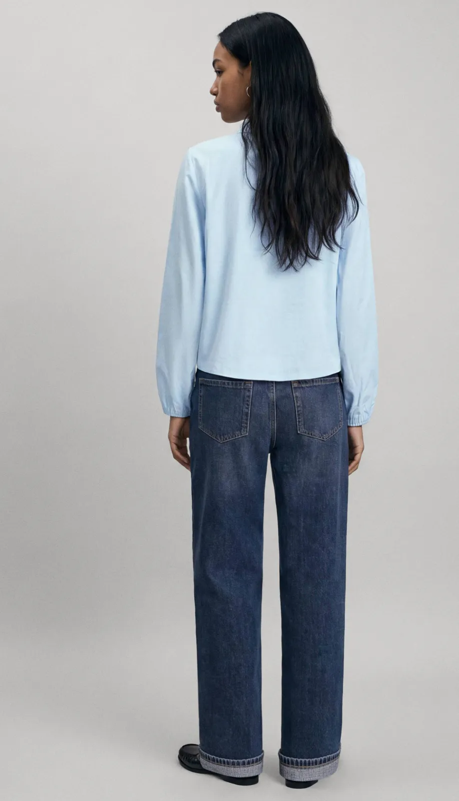 Mango Teen blouse met ruches lichtblauw, foto 4