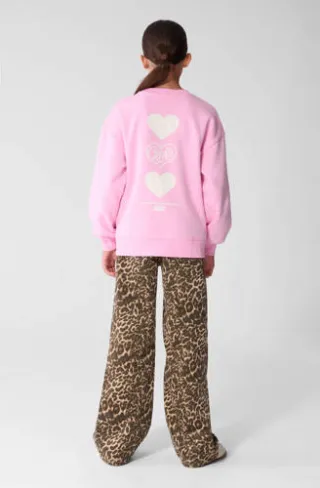 Shoeby oversized sweater met backprint - roze, foto 3