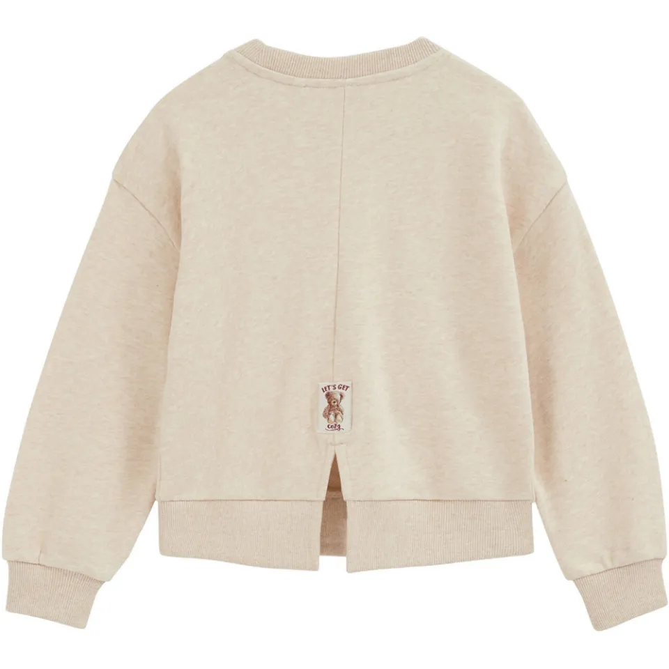 WE Fashion sweater met split en tekst - beige, foto 4