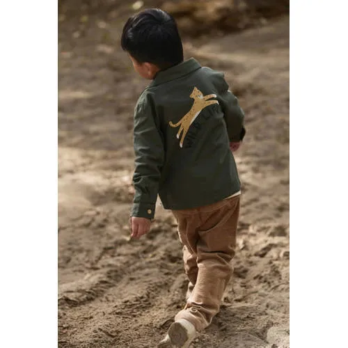 Little Dutch casual overhemd met backprint - groen, foto 5
