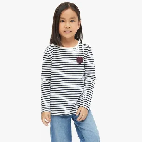 S.Oliver gestreepte longsleeve ecru donkerblauw, foto 2