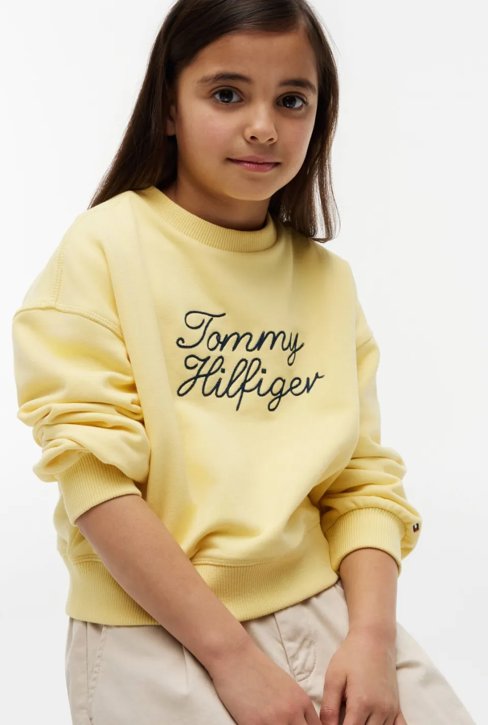 Tommy Hilfiger sweater met borduursels en tekstopdruk - geel, foto 4