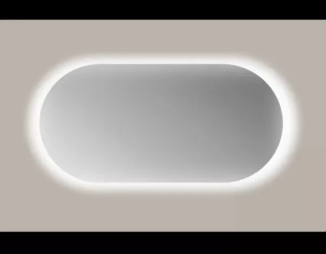 Sanicare Spiegel Sanicare Q-Mirrors 100x70 cm Ovaal Met Rondom LED Warm White en Afstandsbediening incl. ophangmateriaal