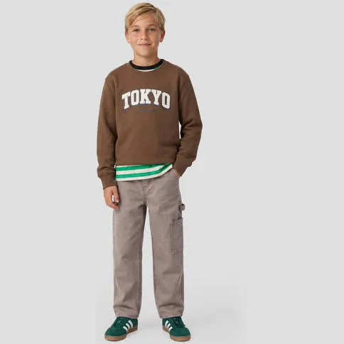 Me & My Monkey sweater met tekst - donkerbruin, foto 3