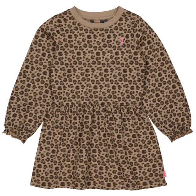 QPI sweatjurk met panterprint bruin, foto 2