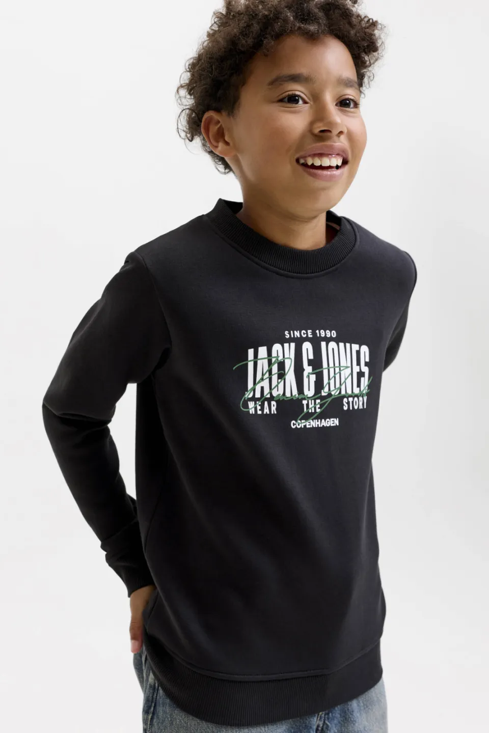 Jack & Jones JUNIOR sweater met logo - zwart, foto 5