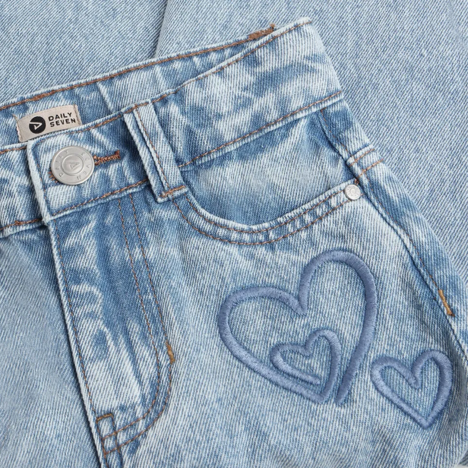 Daily7 mom jeans lichtblauw blue denim, foto 6