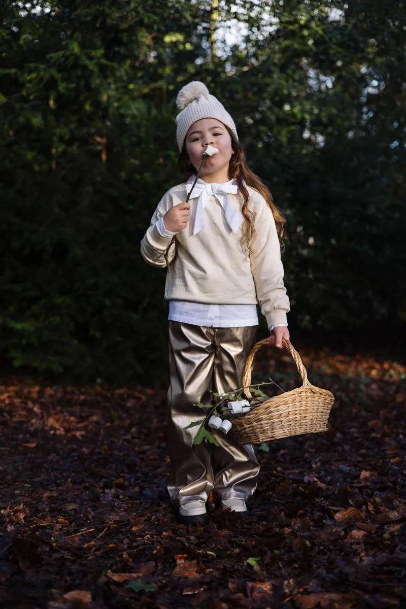 LEVV Little imitatieleren broek goud, foto 6