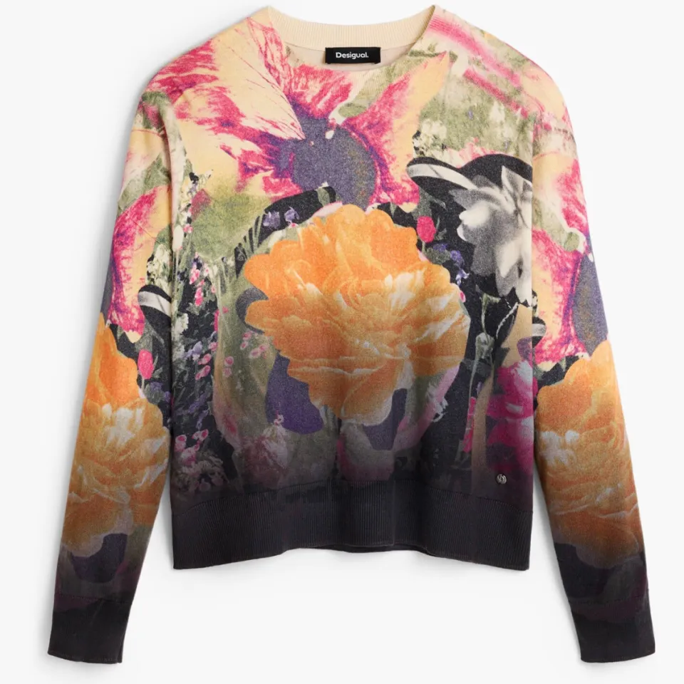 Desigual pullover met print en kasjmier - meerkleurig multi, foto 2