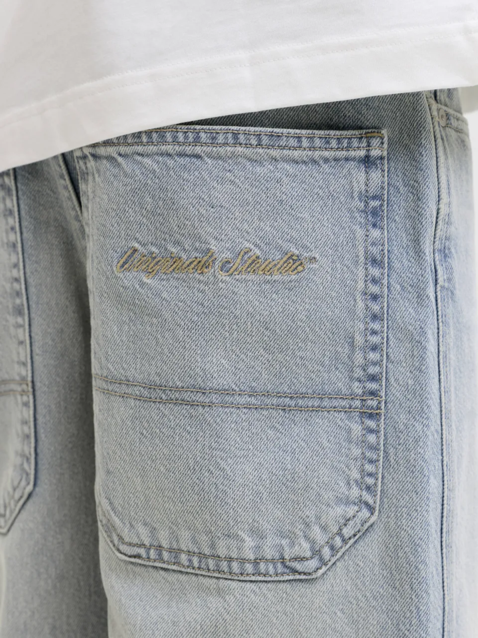 Jack & Jones JUNIOR baggy jeans met borduursels - blue denim, foto 6