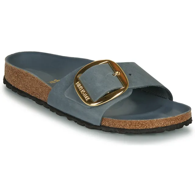Birkenstock Madrid Big Buckle slipper blauw