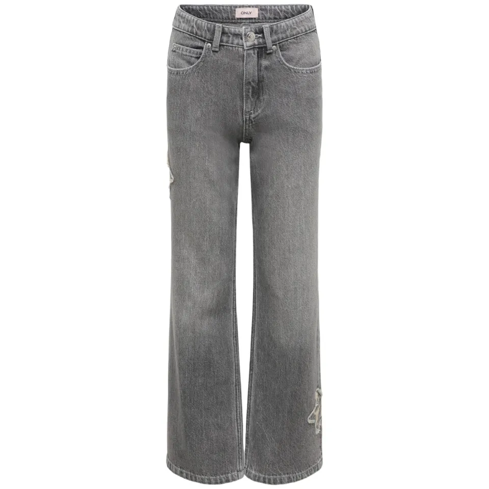 KIDS ONLY GIRL KOGJUICY wide leg jeans - grijs Meisjes Denim Effen, foto 2