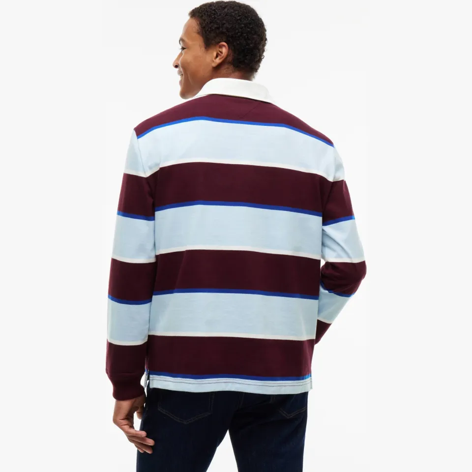 Tommy Jeans relaxed fit gestreepte polo - blauw, foto 5