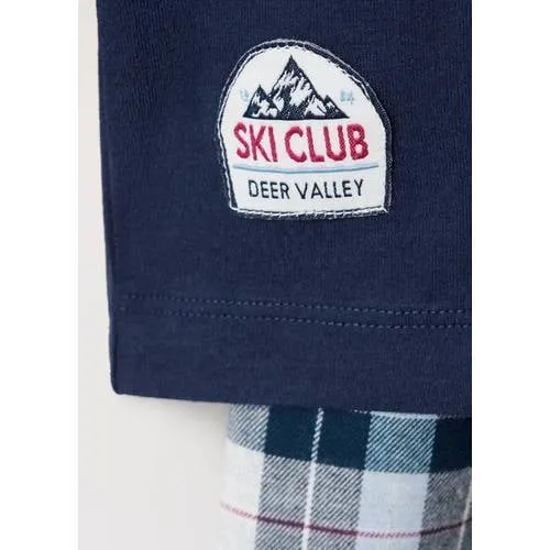 Mango Kids geruite pyjama donkerblauw, foto 3