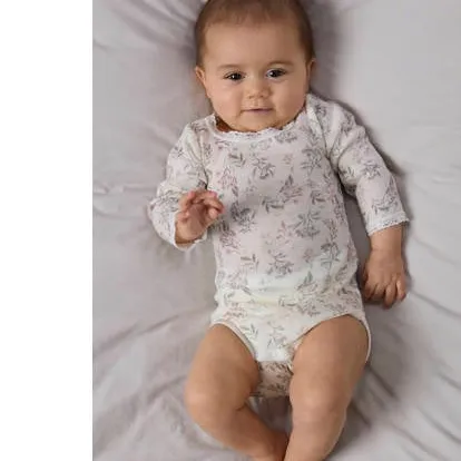 NAME IT BABY gebloemde romper met wol - ecru, foto 5