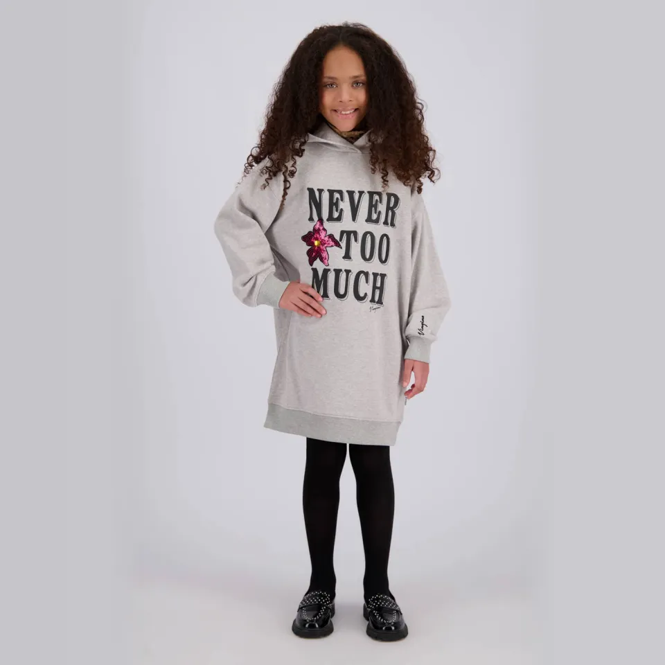 Vingino Palia sweatjurk met capuchon grijs, foto 6