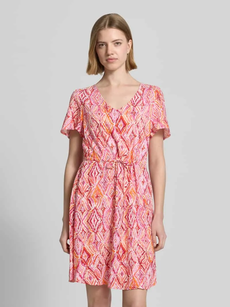 Vero Moda midi jurk roze roze / oranje / wit
