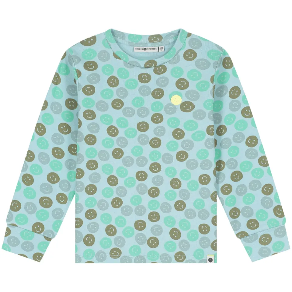 Stains&Stories pyjama met print lichtblauw/groen, foto 6