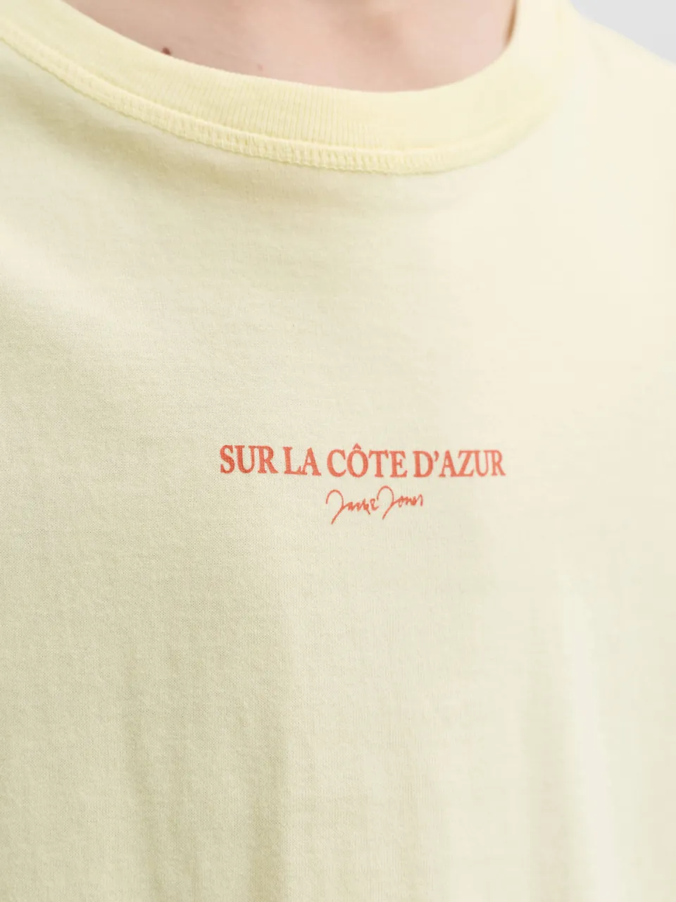 Jack & Jones t-shirt met backprint lichtgeel, foto 7
