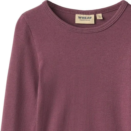 Wheat aansluitende longsleeve donkerrood, foto 2