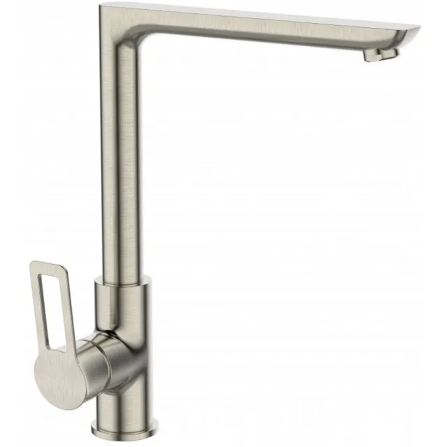 Sanimar Braga eengreepshendel wastafelkraan geborsteld inox RVS