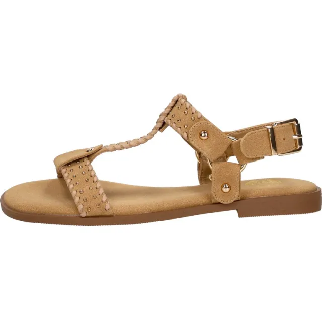 Sub55 sandalen plat beige, foto 2