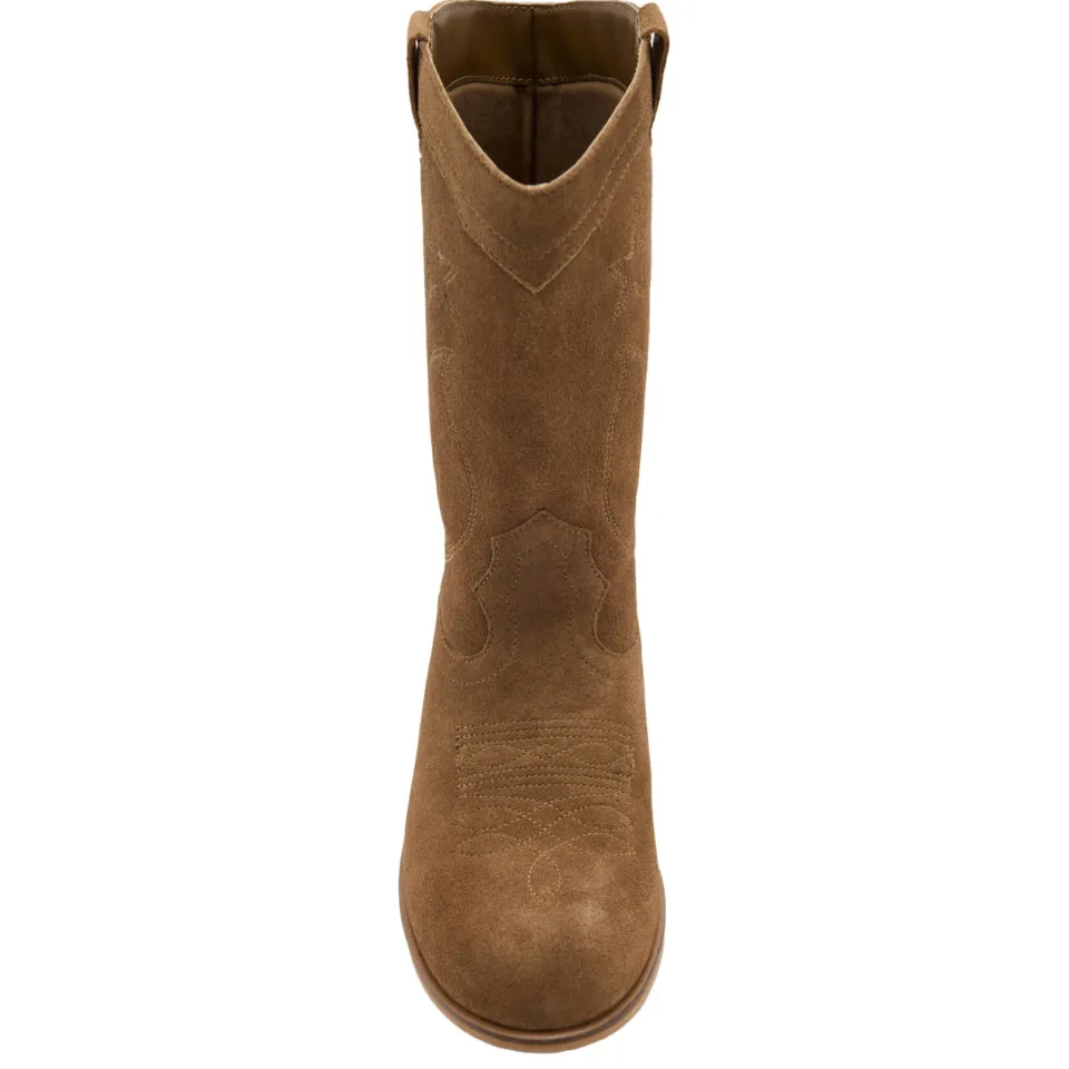 Mango Kids western leren laarzen met borduursels - cognac, foto 6