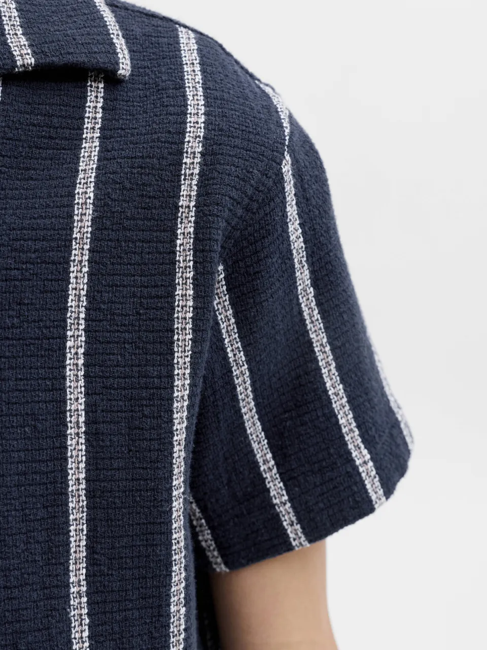 Jack & Jones JUNIOR relaxed casual overhemd donkerblauw donkerblauw/wit, foto 5
