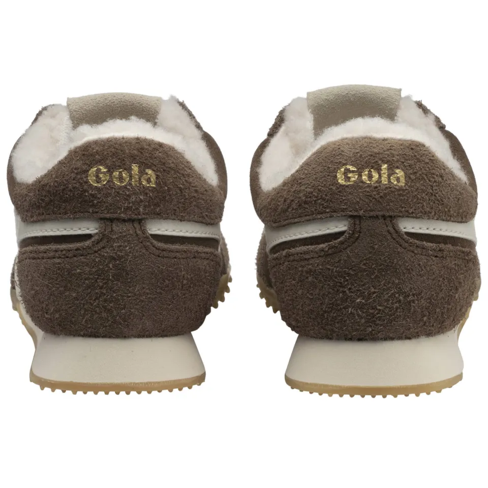 Gola Sprinter Summit leren sneakers - donkerbruin/wit, foto 3