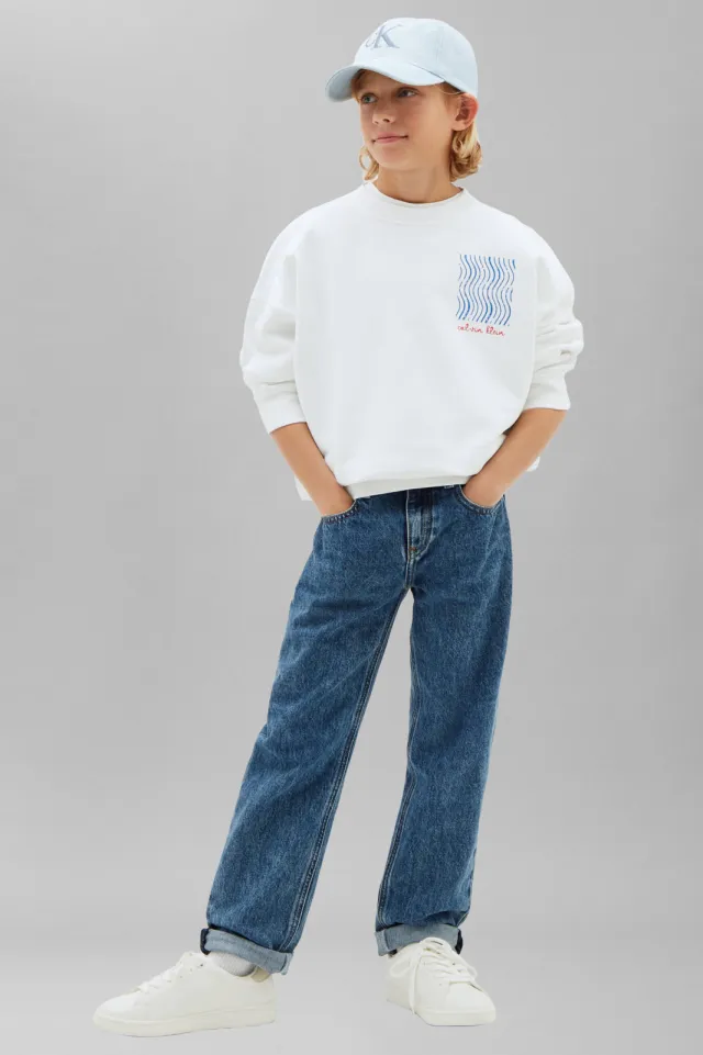 Calvin Klein straight leg jeans - mediumblauw Beckford wash