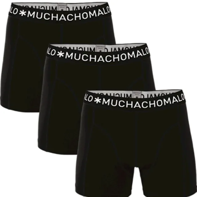 Muchachomalo Solid boxershorts 3-pack zwart, foto 2