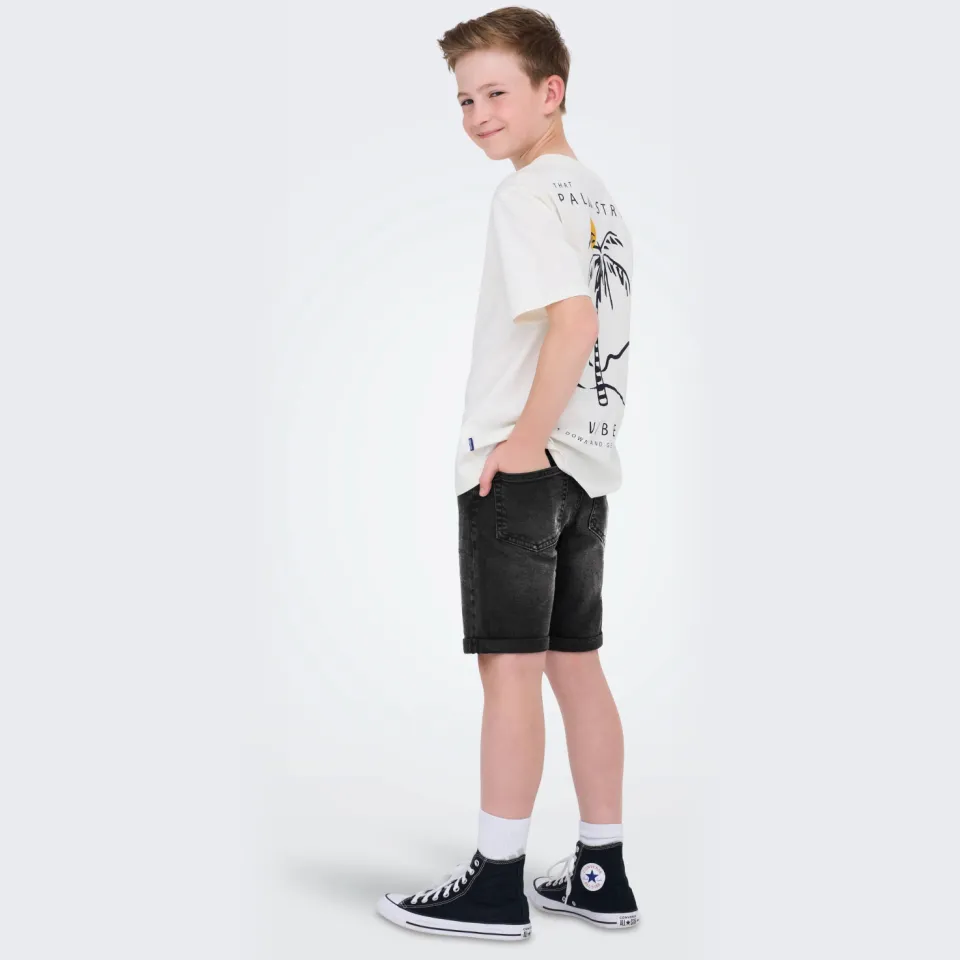 Only & Sons Junior regular jeansshort washed black, foto 4