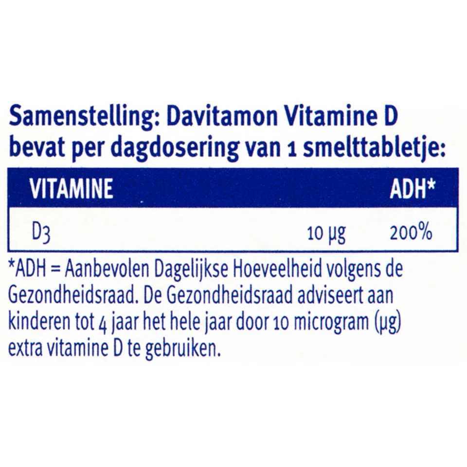 Davitamon Vitamine D Kind smelttabletten citroen, foto 7