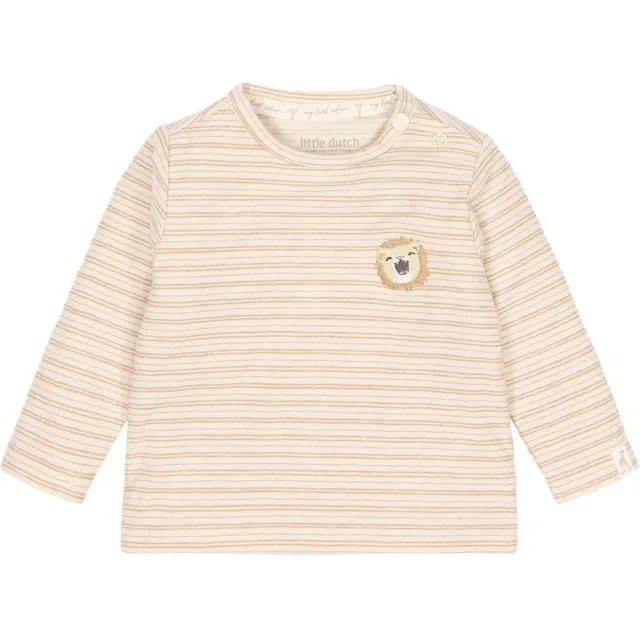 Little Dutch gestreepte longsleeve beige, foto 2