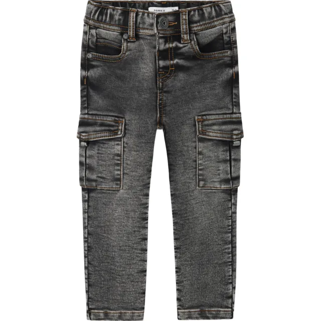 NAME IT MINI NMMSILAS cargo jeans - donkergrijs Dark Grey Denim