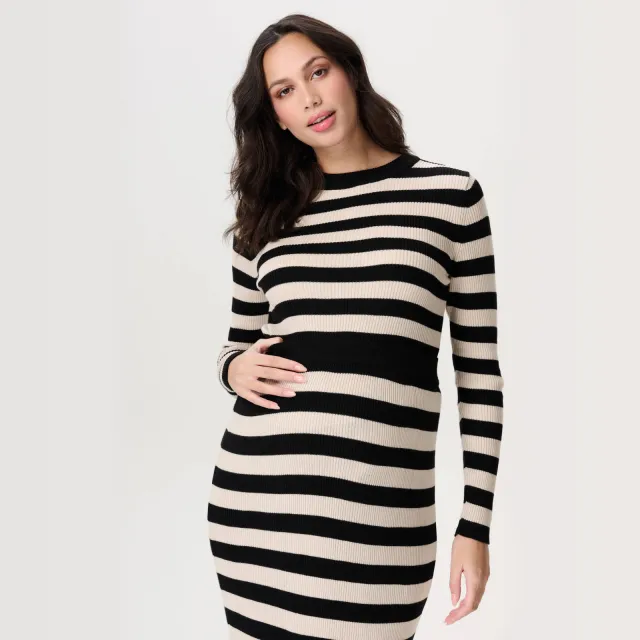 Noppies maternity gestreepte longsleeve zwart, foto 5