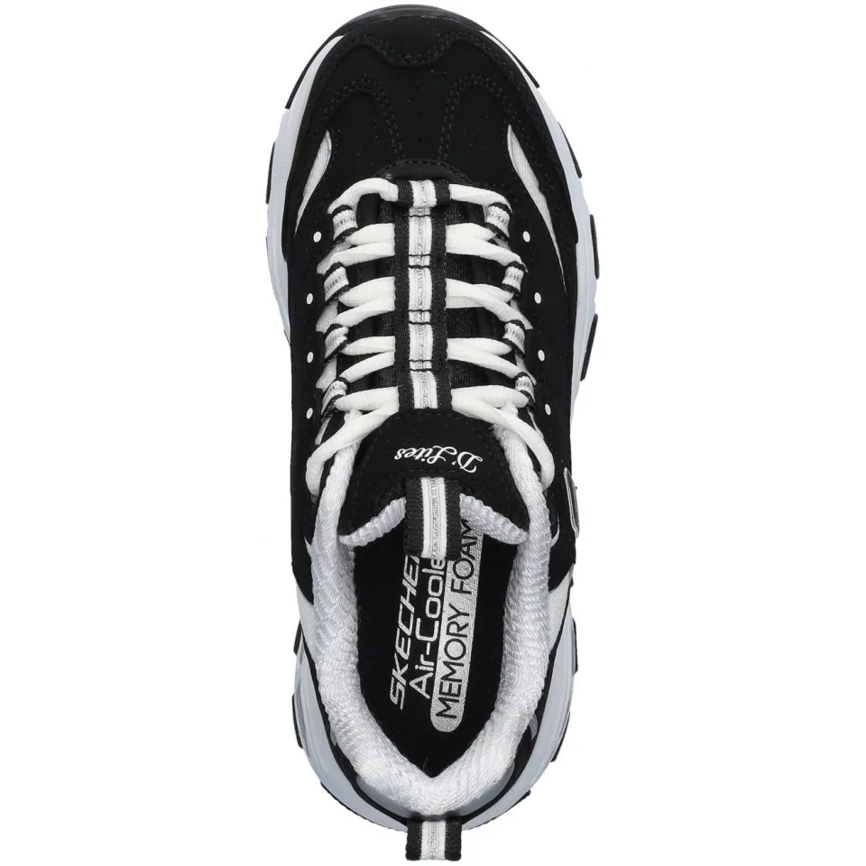 Skechers D'Lites chunky sneakers - zwart/wit, foto 2
