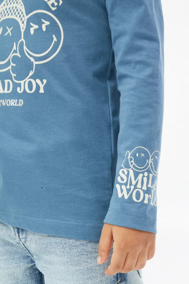s.Oliver longsleeve met print blauw, foto 5